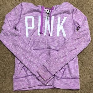 Pink zip-up hoodie